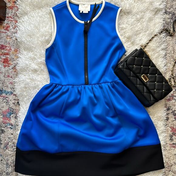 Kate Spade New York - Dive Right In cocktail dress sz 6 blue black white scuba - Picture 5 of 9